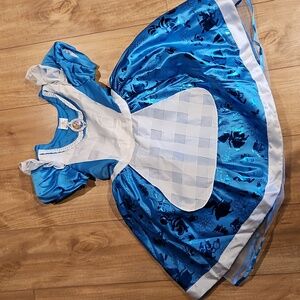NEW Disney Store Alice in Wonderland Kids Costume Tutu Dress Girls Size 9/10